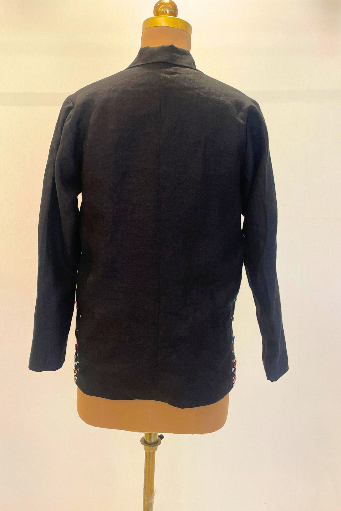 Black Pure Linen Jacket