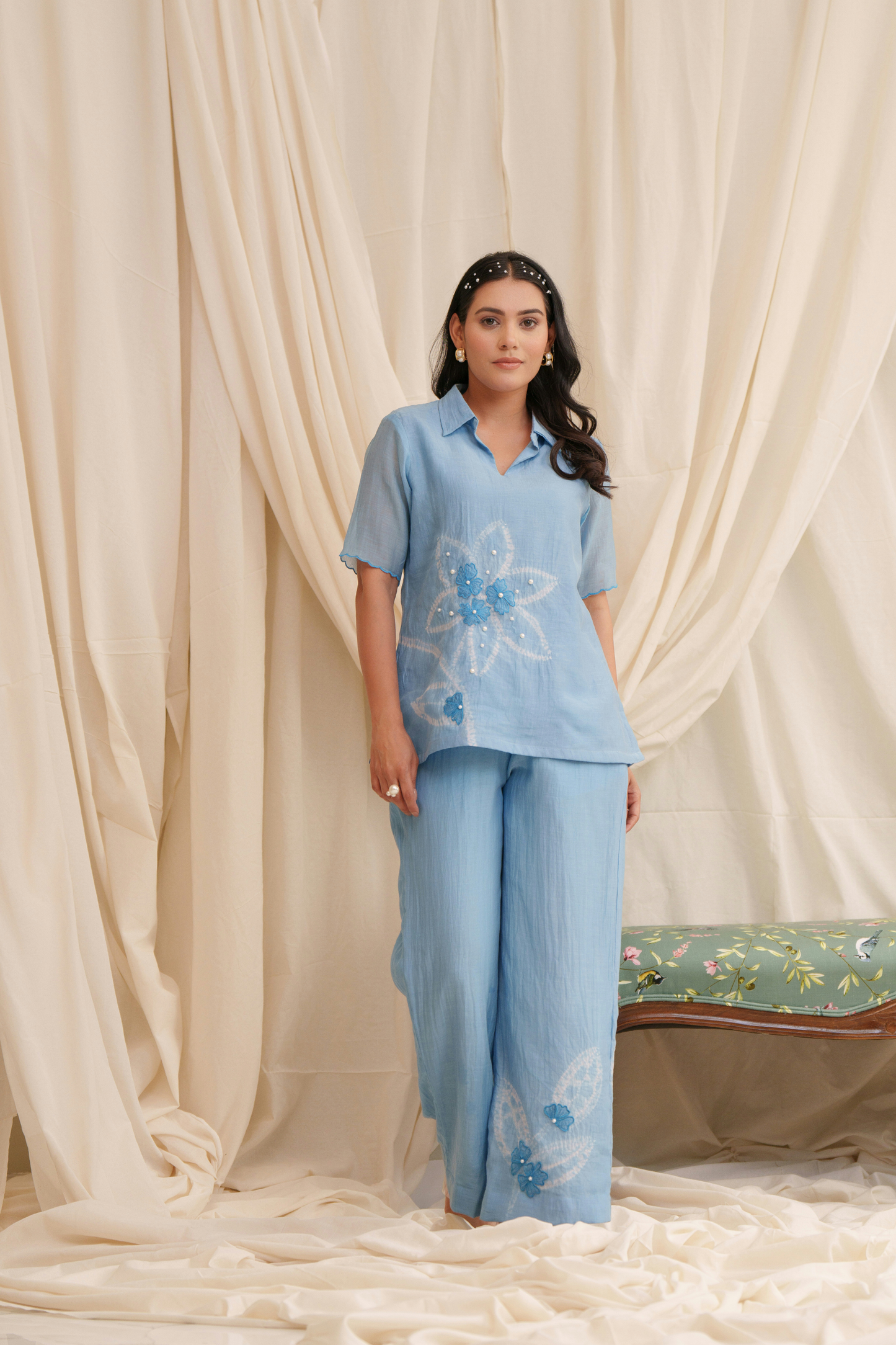 Couplet Mul Chanderi Co-Ord Set