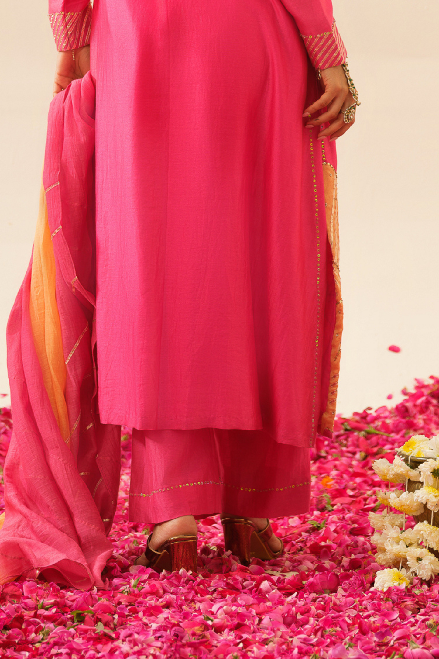 Jodha Pure Chanderi Pants