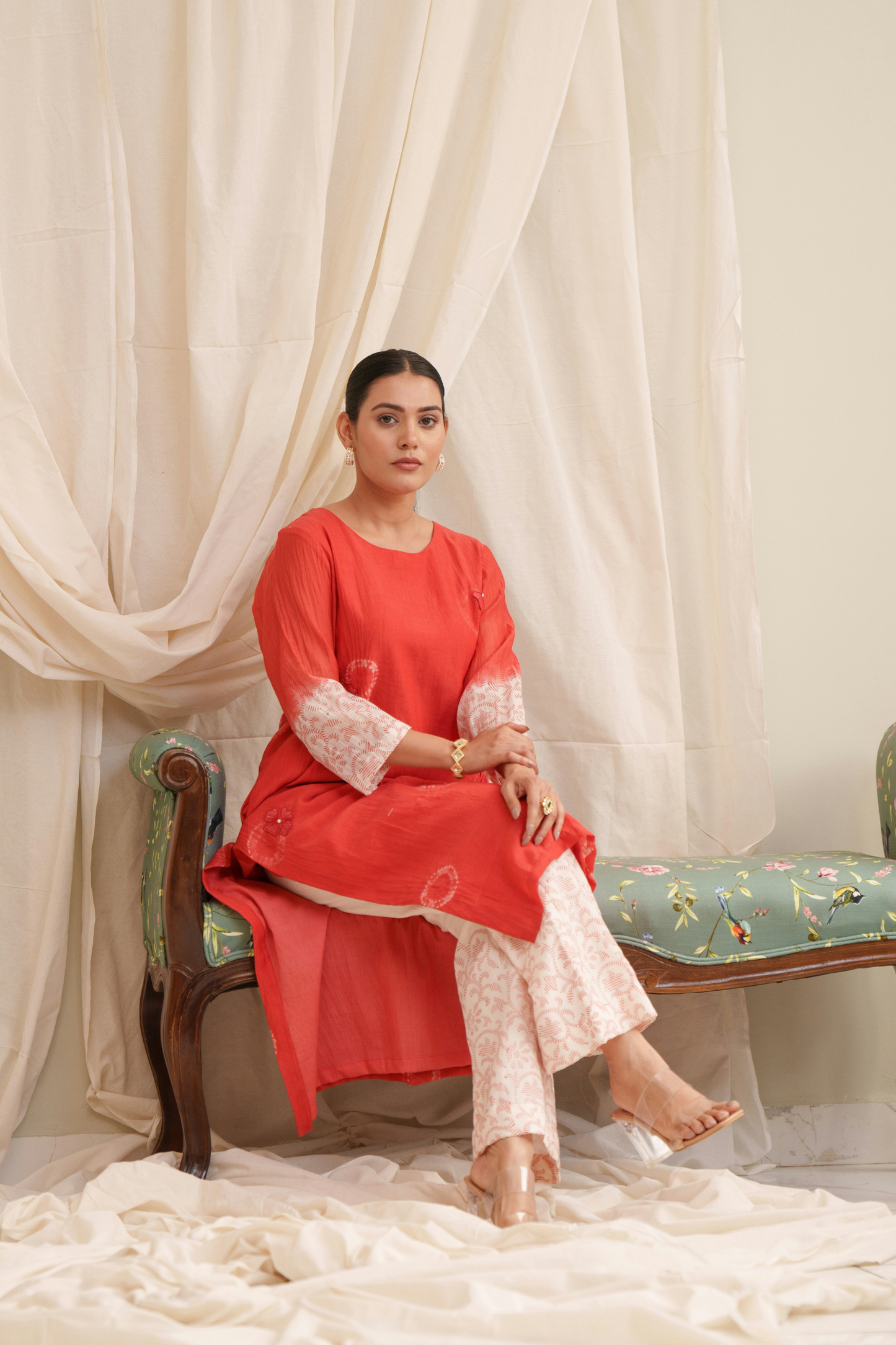 Ballad Mul Chanderi Kurta