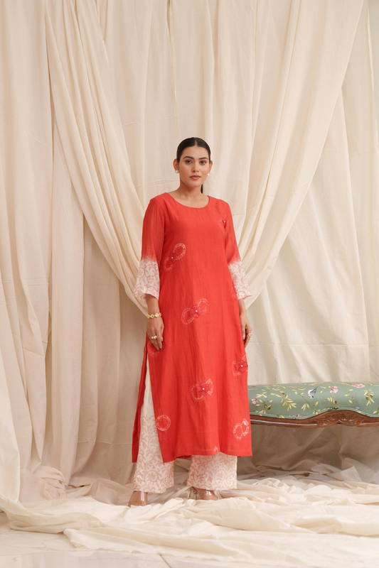 Ballad Mul Chanderi Kurta