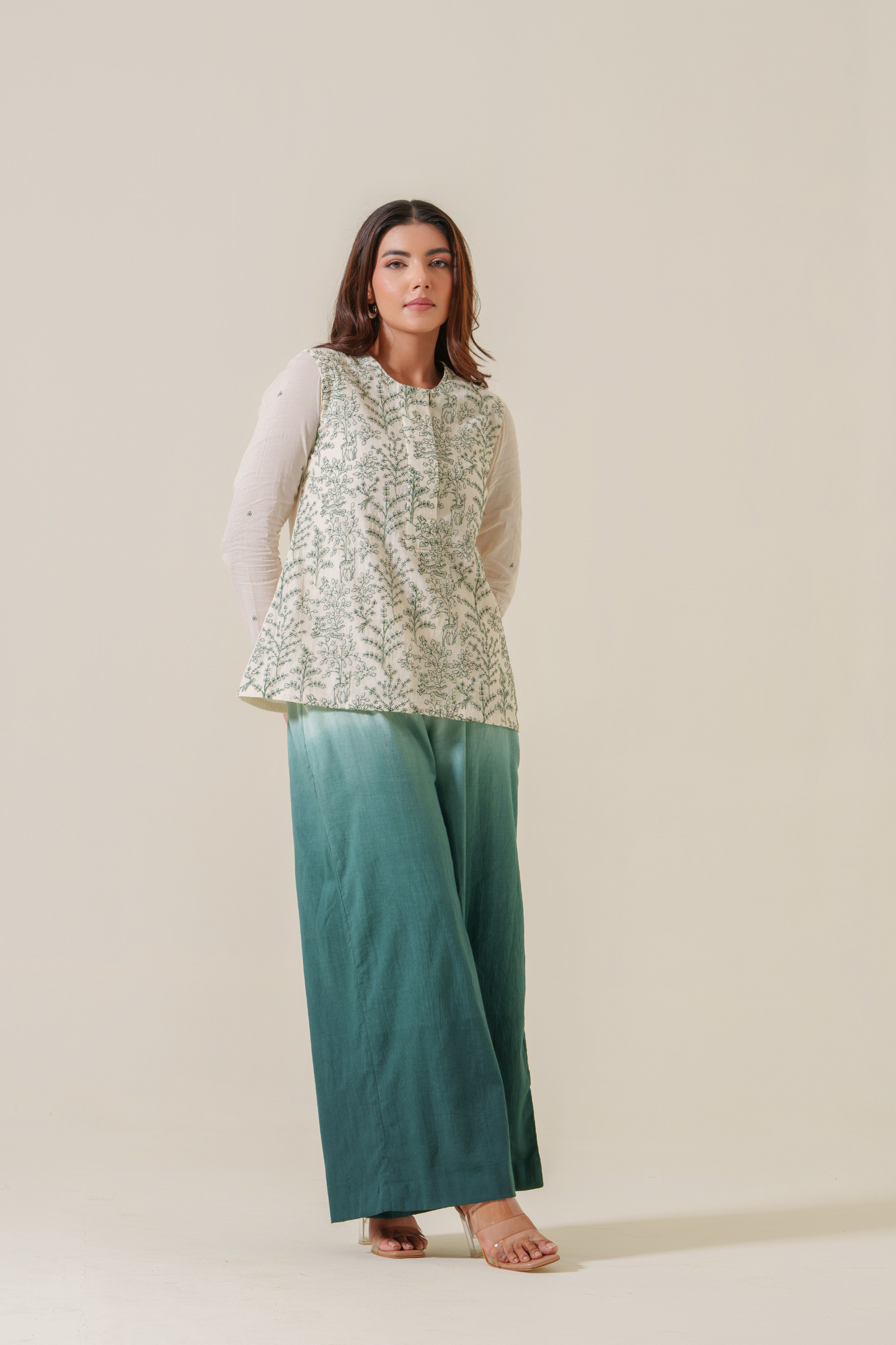 Moss and Mist Soft Voile Top