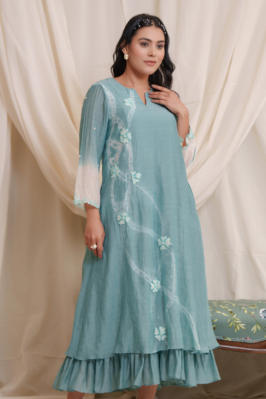 Sestina Mul Chanderi Dress