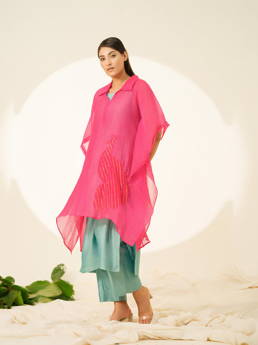 Pink Ivy Pure Chanderi Kurta