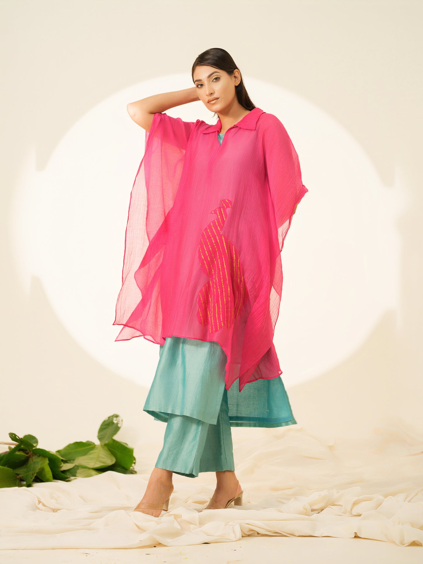 Pink Ivy Pure Chanderi Pants