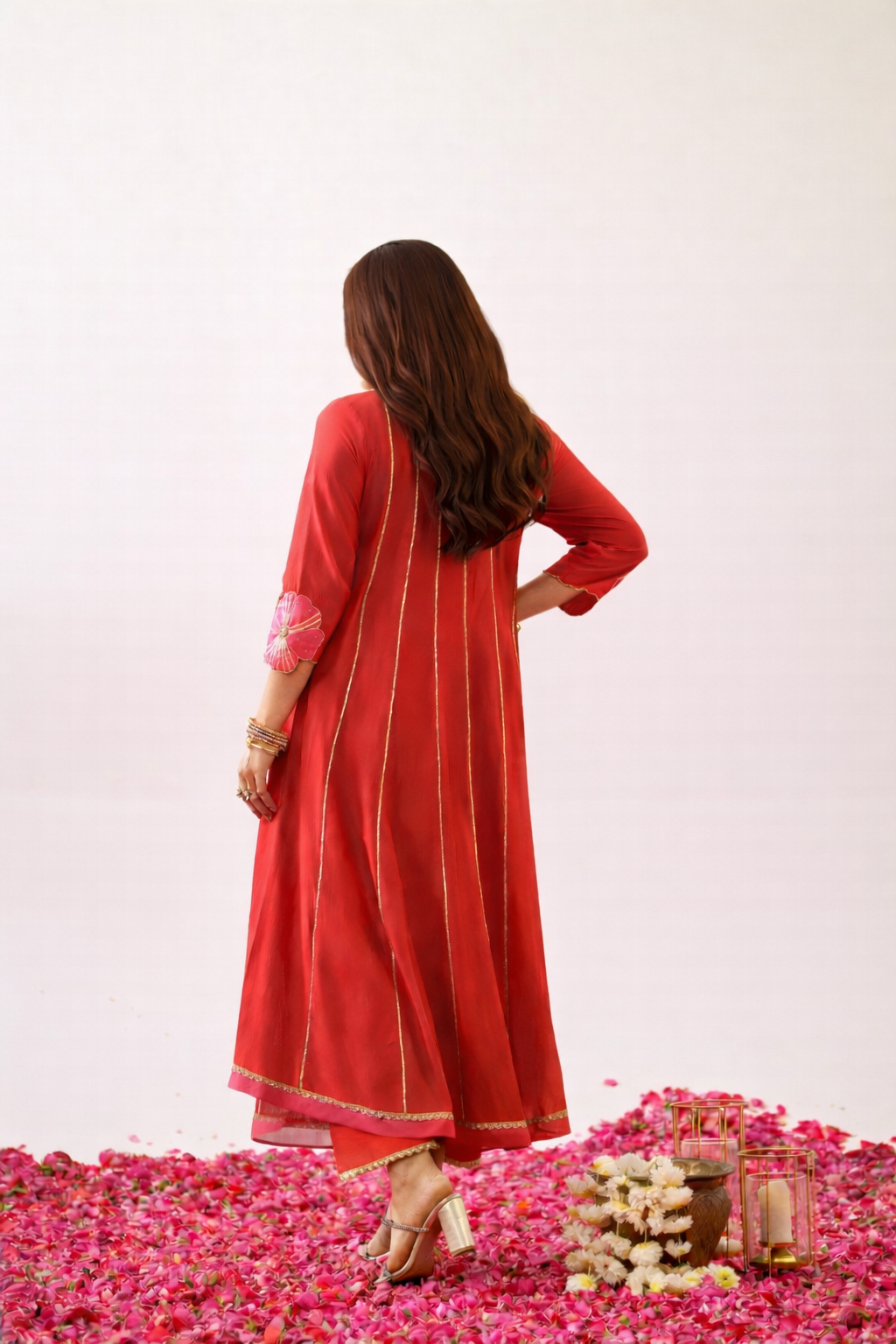 Lakshmi Handloom Chanderi Kurta (Curve-friendly)