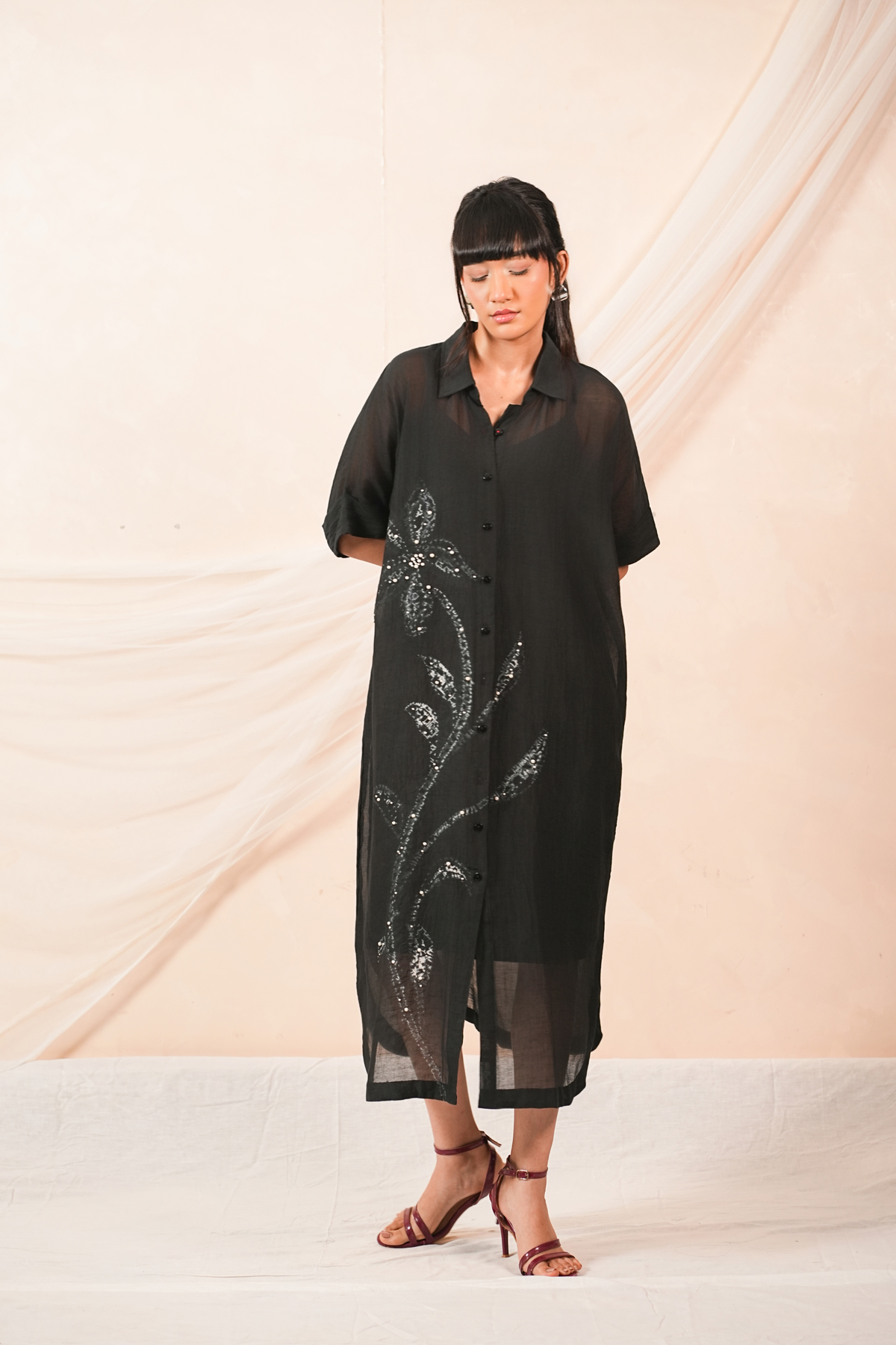 Veil Mul Chanderi Dress