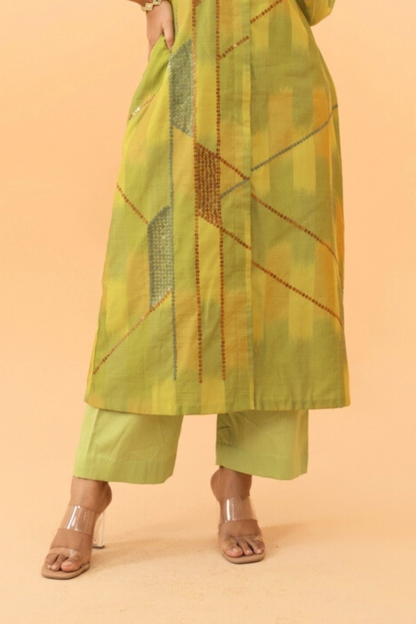 Mehendi Chanderi Pants