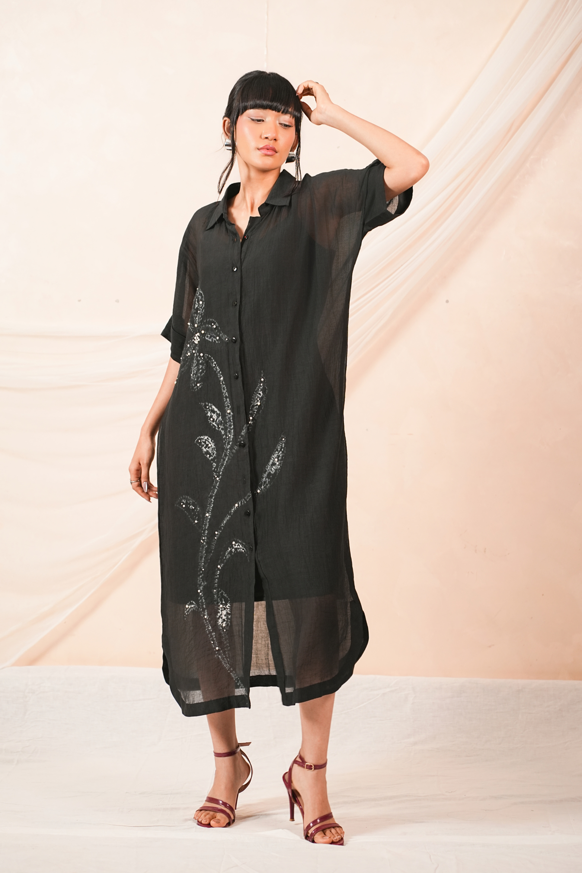 Veil Mul Chanderi Dress