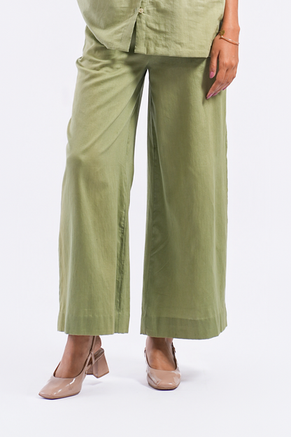 Olive Pure Mulmul Co-Ord Set