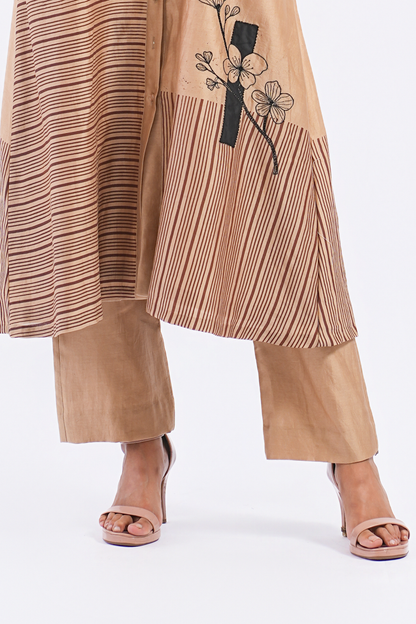 Epilogue Handloom Chanderi Pants (Sand)