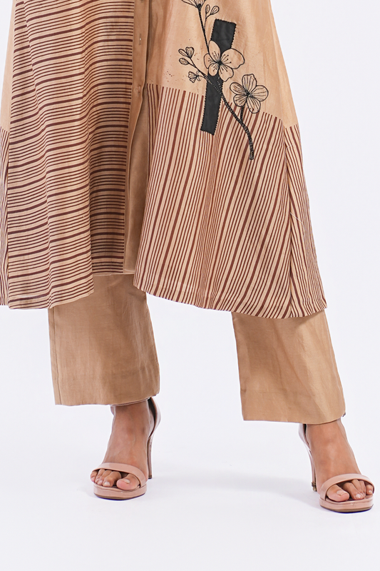 Epilogue Handloom Chanderi Pants (Sand)
