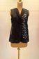 Black Pure Linen Sleeveless Jacket