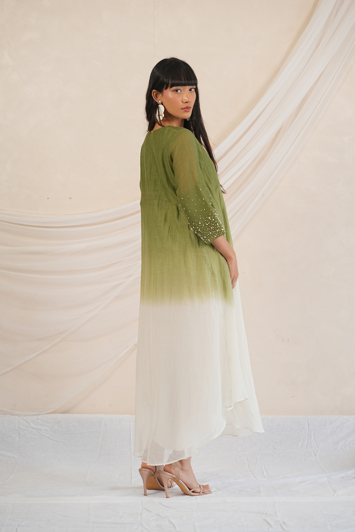 Moss Mul Chanderi Dress