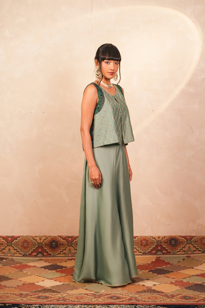 Chandni Chanderi Jacket & Pants Co-Ord Set