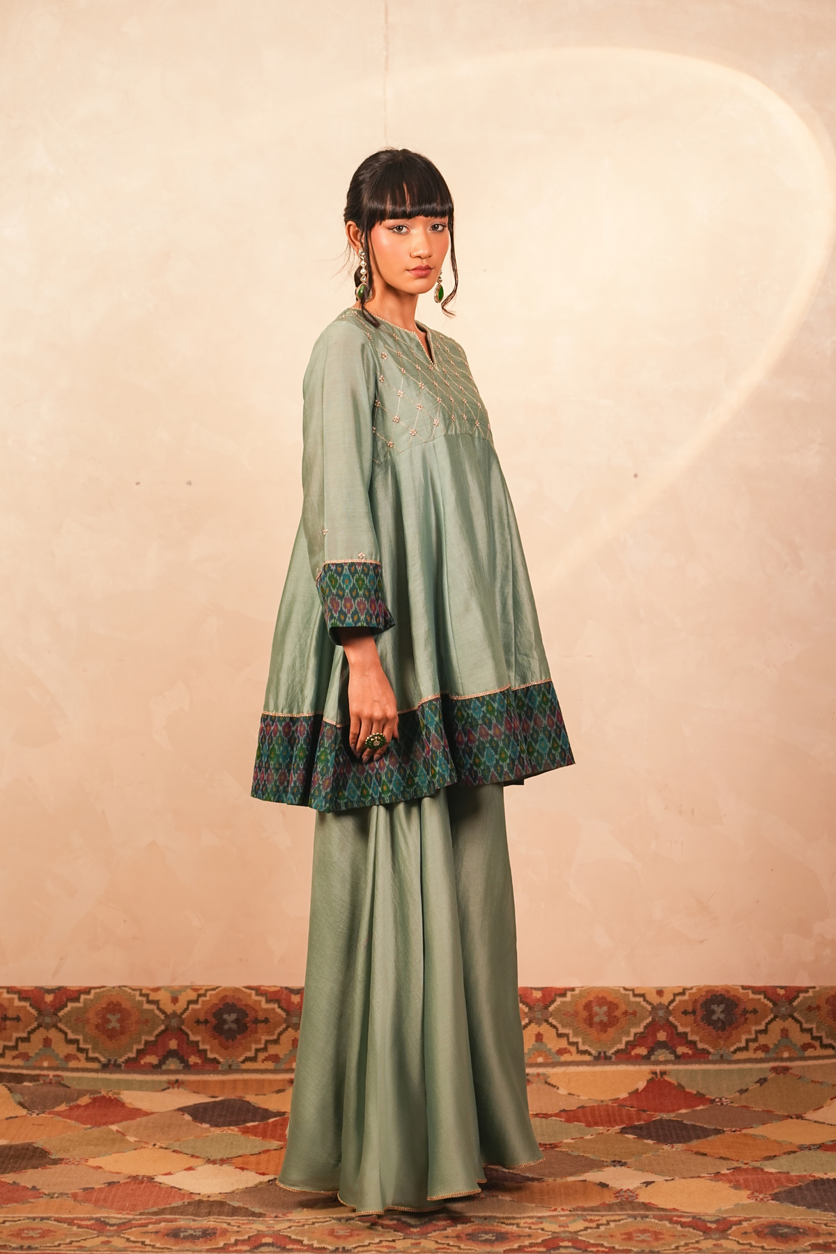 Yamini Silk Chanderi Kurta and Sharara Set