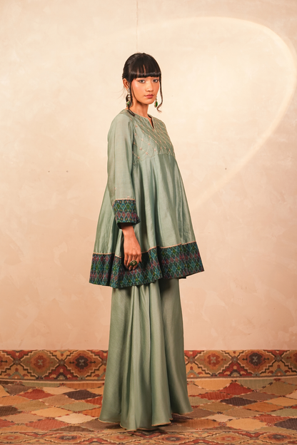 Yamini Silk Chanderi Kurta and Sharara Set
