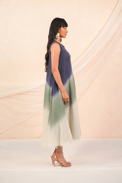 Mist Mul Chanderi Dress