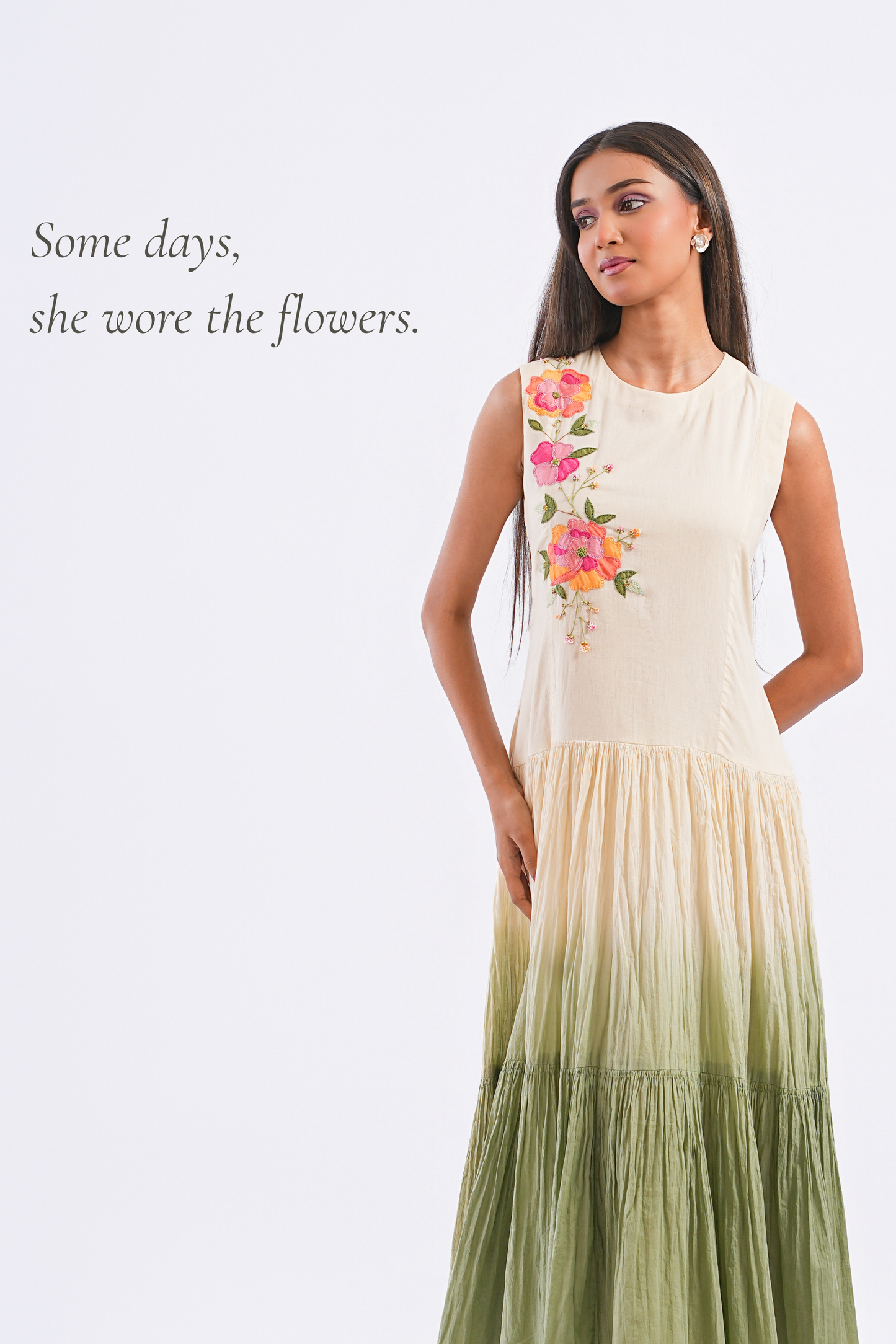 Pistachio Pure Mulmul Dress