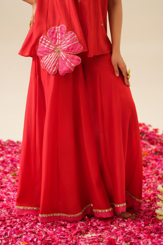 Mehrunisa Pure Chanderi Sharara Pants