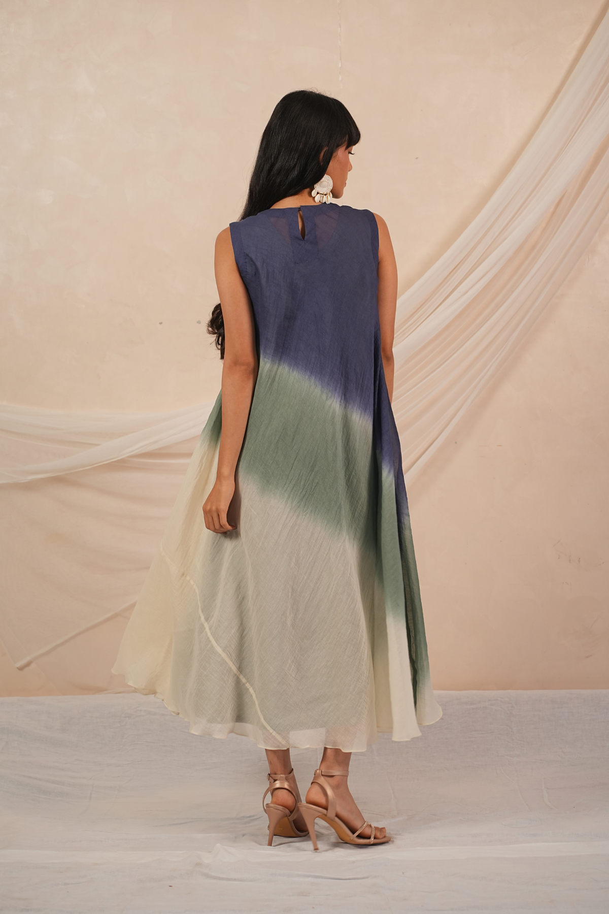 Mist Mul Chanderi Dress