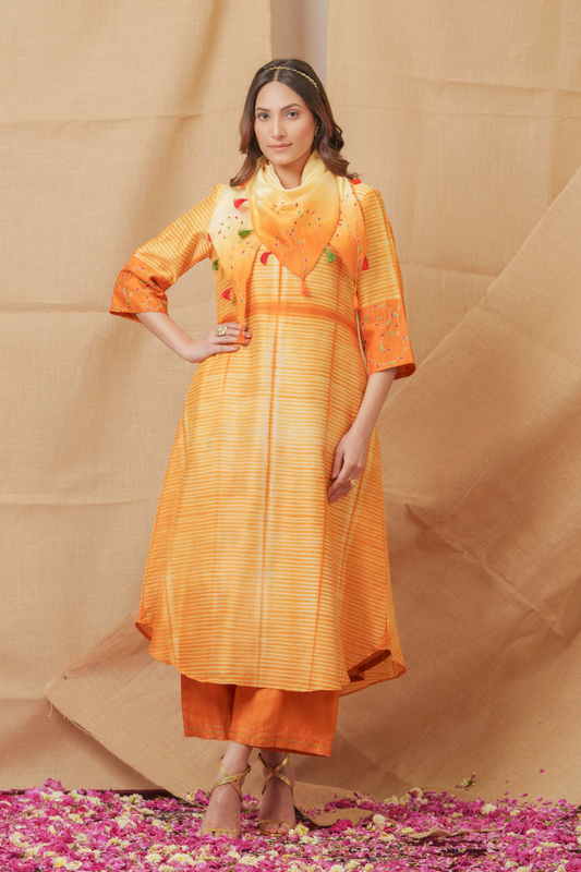 Peela Sitara Pure Chanderi Pants