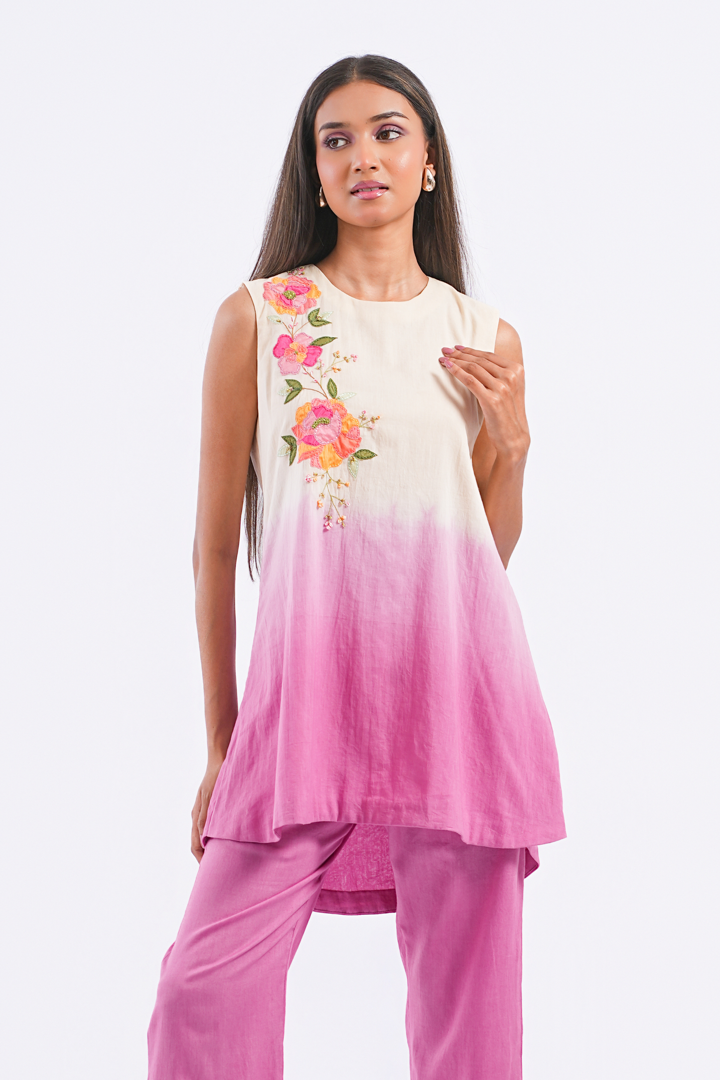 Berry Pure Mulmul Co-Ord Set