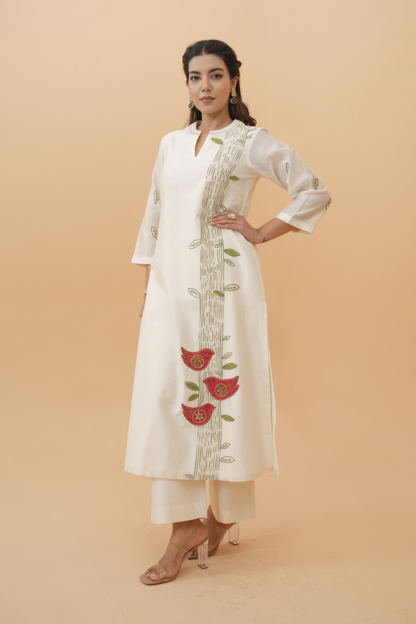 Panchi Pure Chanderi Kurta