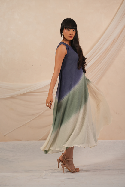 Mist Mul Chanderi Dress
