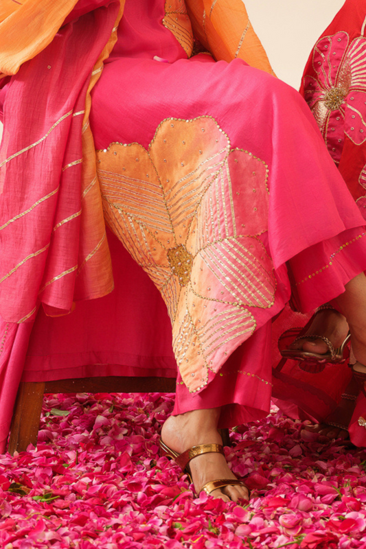 Jodha Pure Chanderi Pants