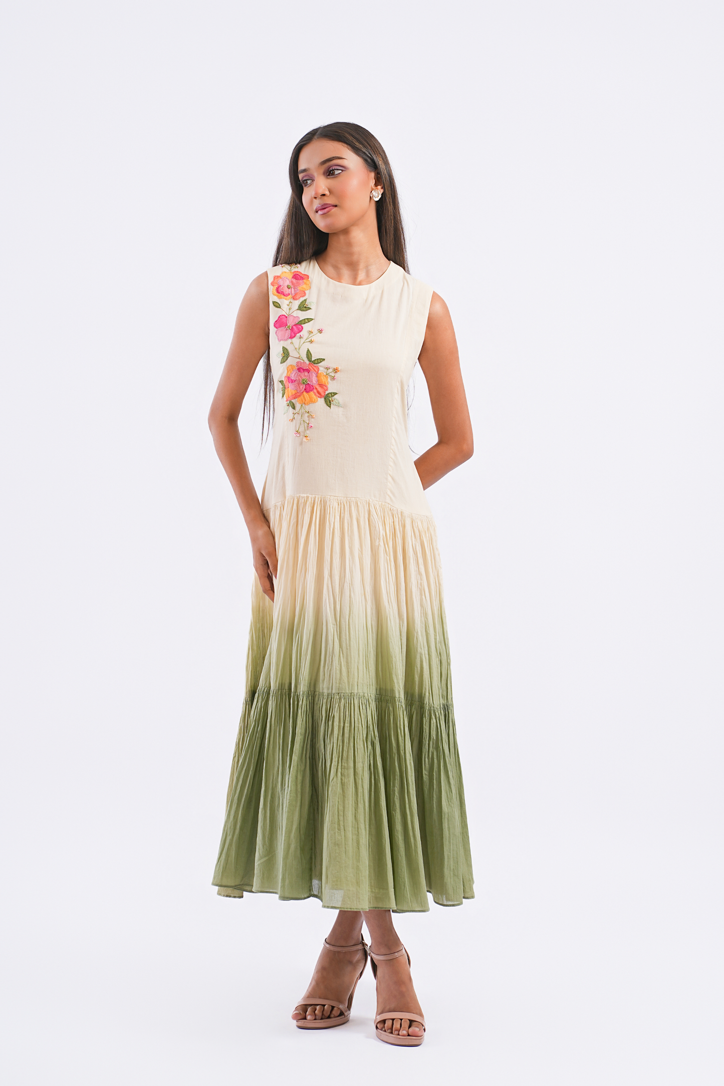 Pistachio Pure Mulmul Dress
