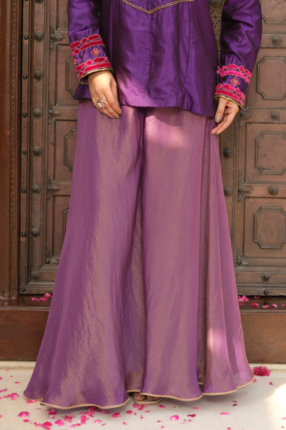 Ibadat Tissue High Waist Flared Pants