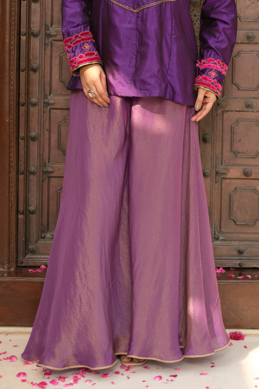 Ibadat Tissue High Waist Flared Pants
