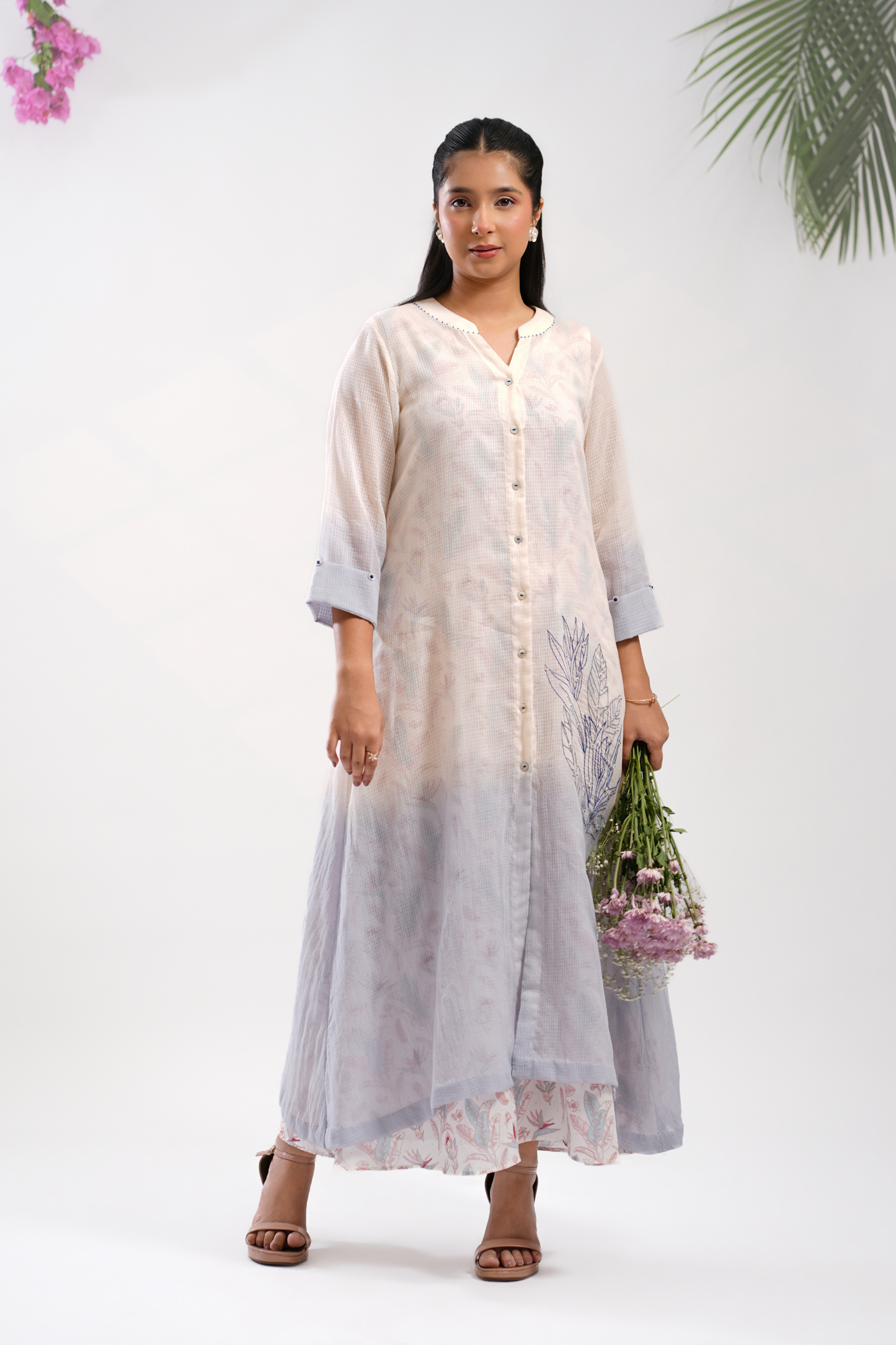 Aasman Kota Doria Tunic