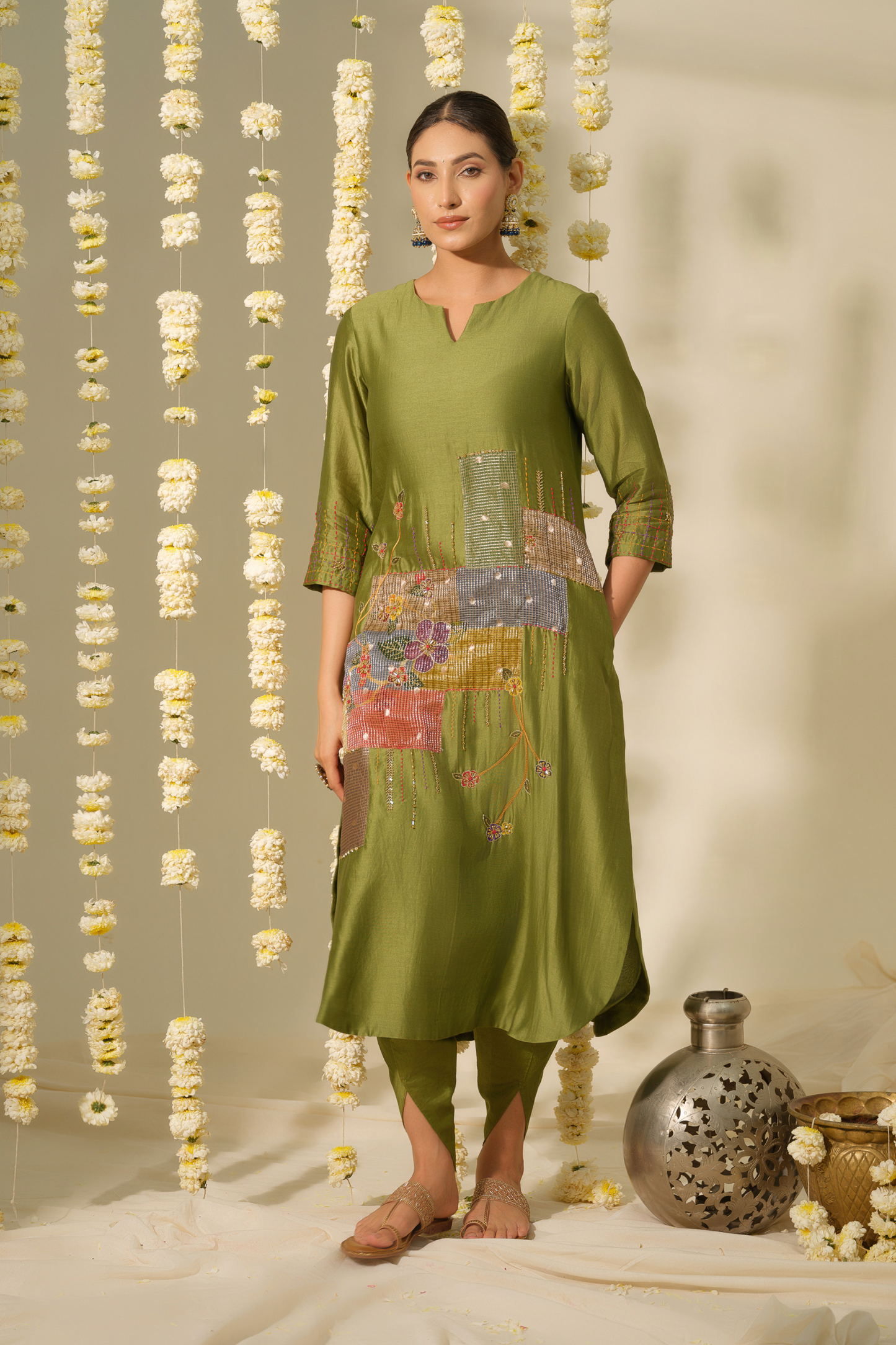 Vasant Chanderi Silk Kurta