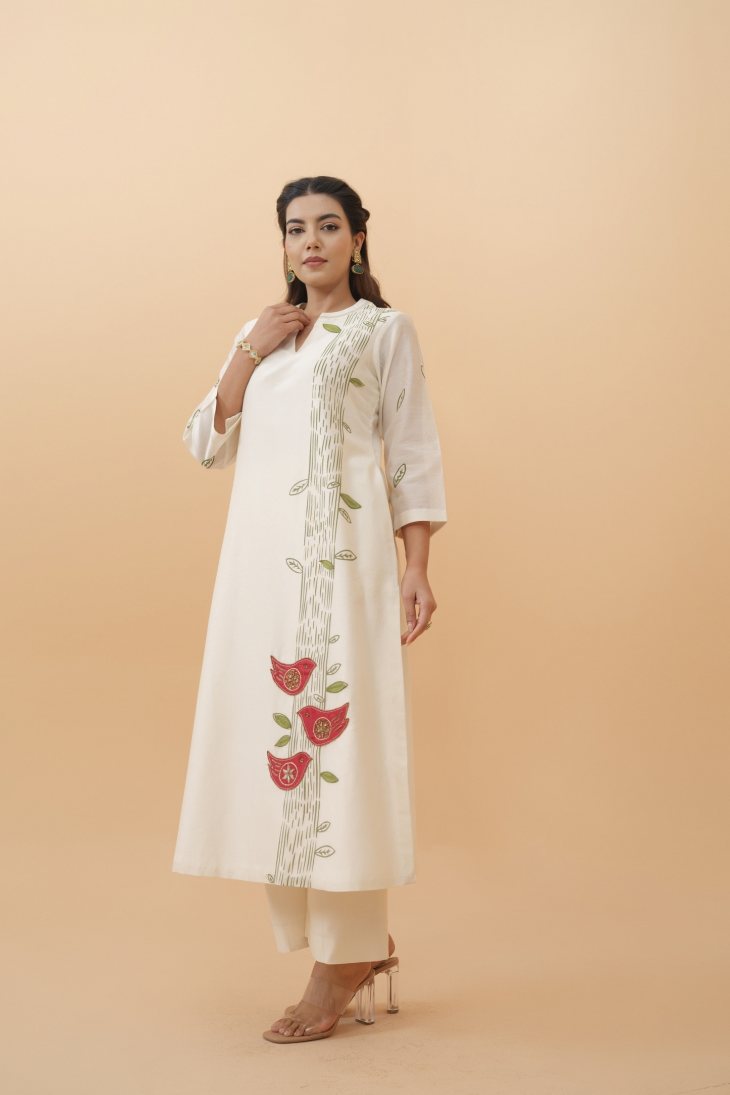 Panchi Pure Chanderi Kurta
