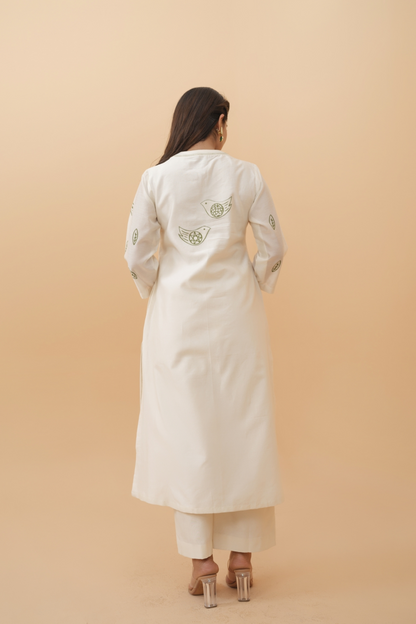 Panchi Pure Chanderi Kurta