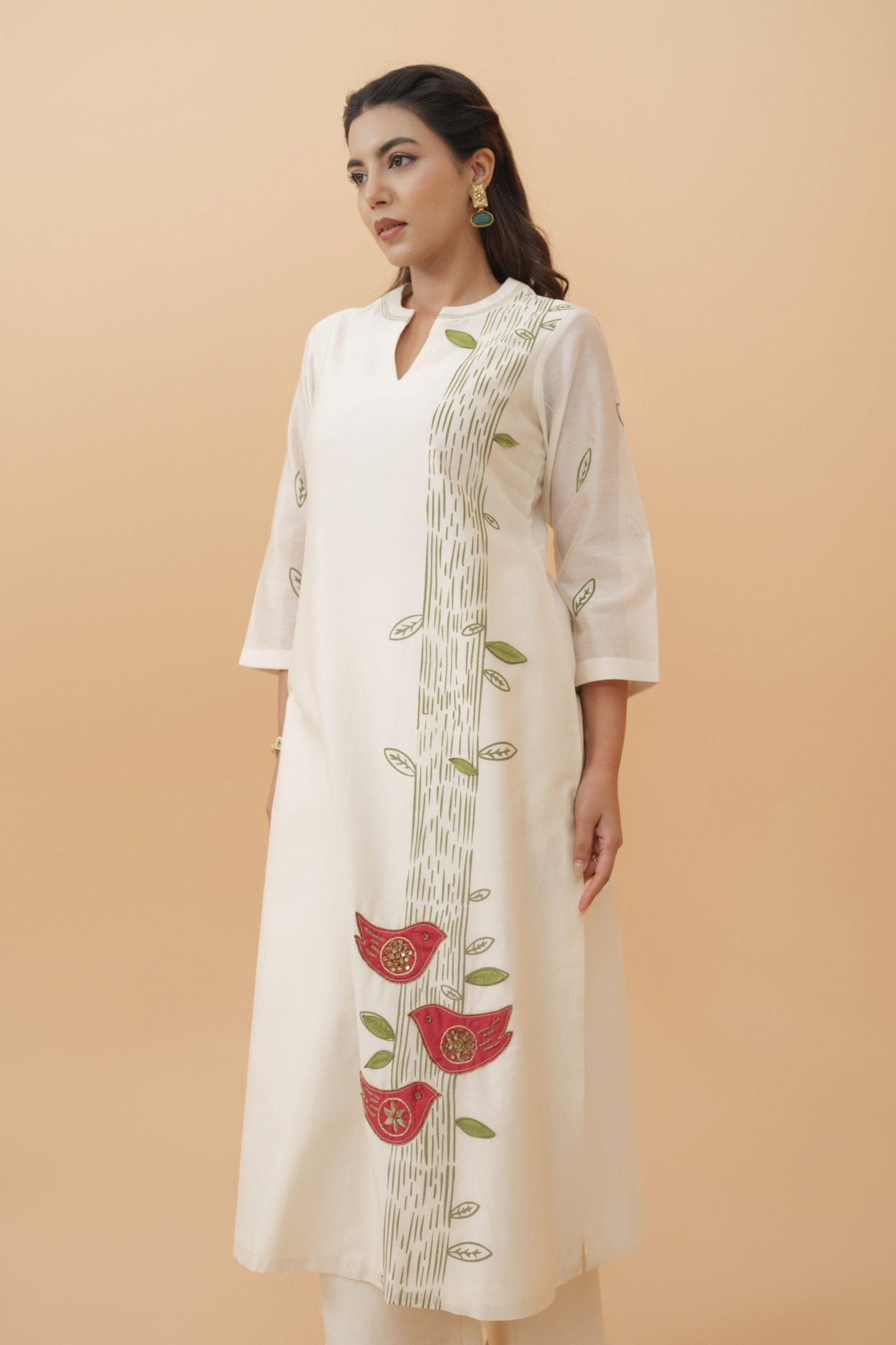 Panchi Pure Chanderi Kurta