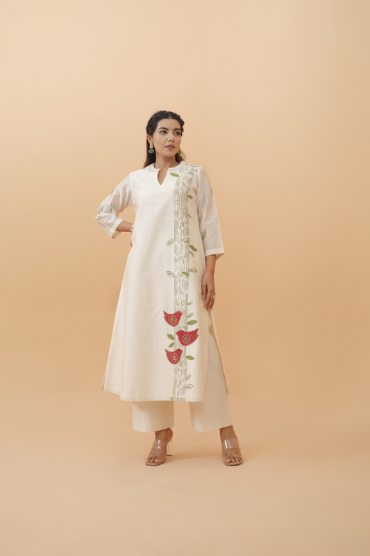 Panchi Pure Chanderi Kurta