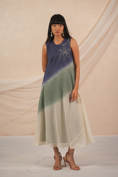 Mist Mul Chanderi Dress
