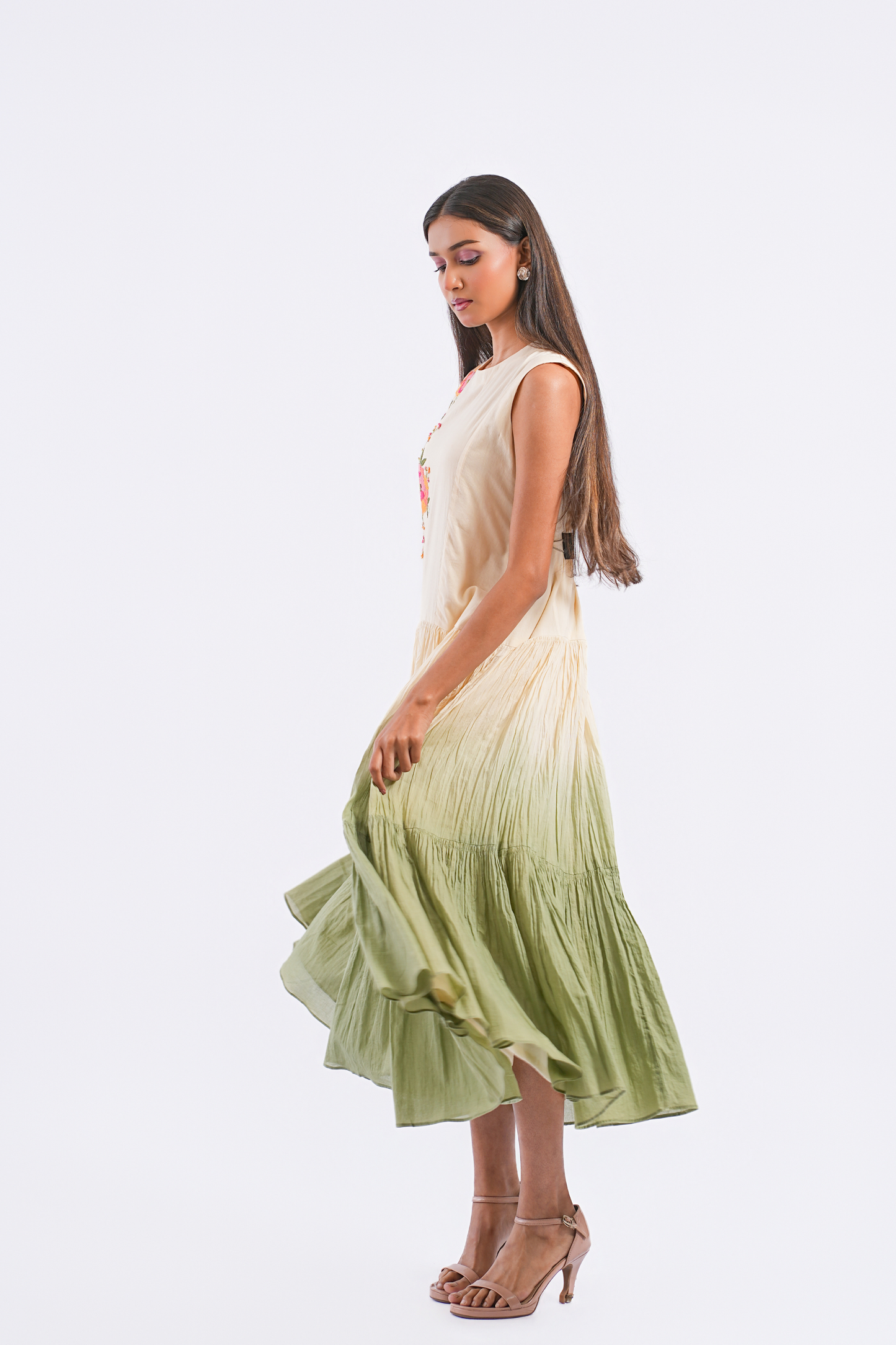 Pistachio Pure Mulmul Dress