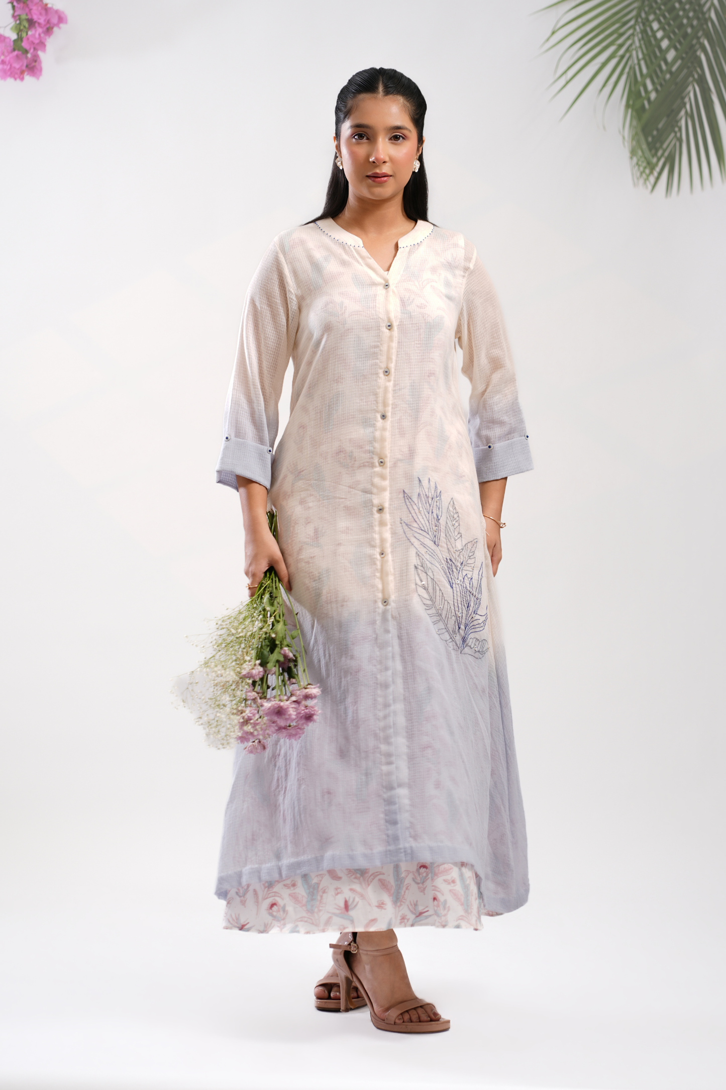 Aasman Kota Doria Tunic