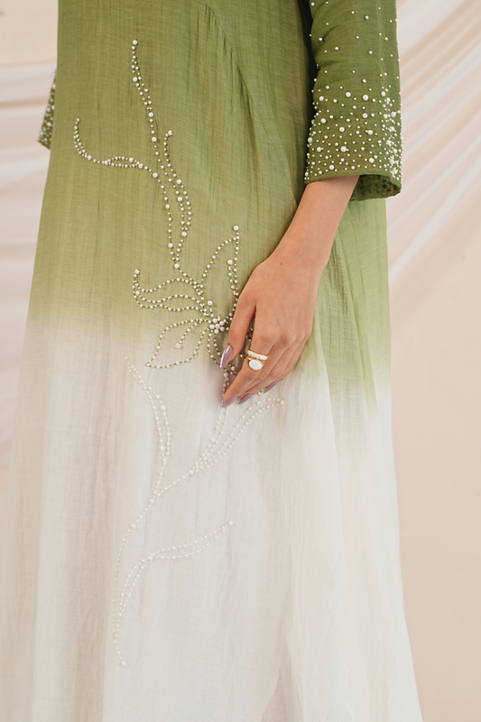 Moss Mul Chanderi Dress