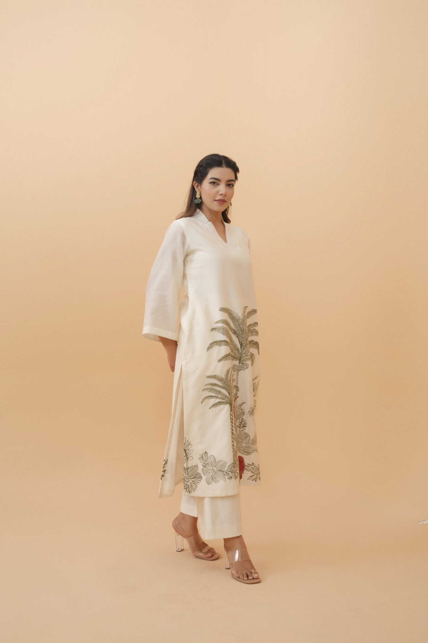 Son Chiriya Pure Chanderi Kurta