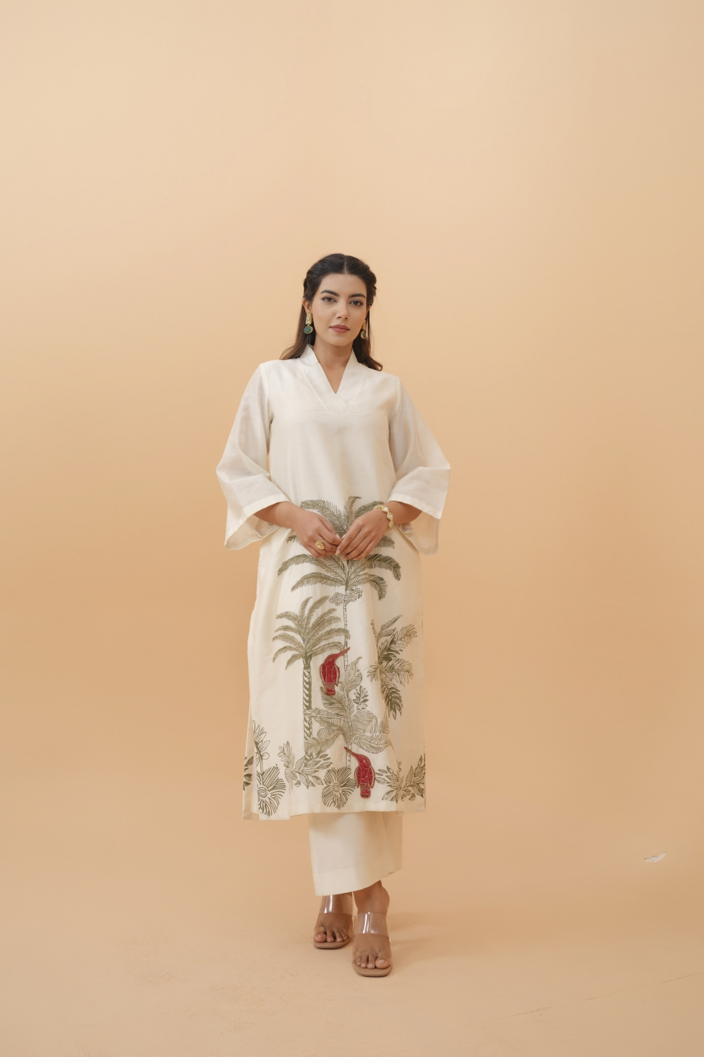 Son Chiriya Pure Chanderi Kurta