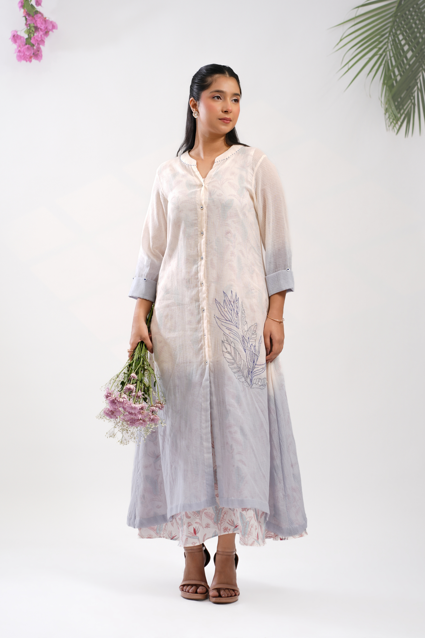 Aasman Kota Doria Tunic