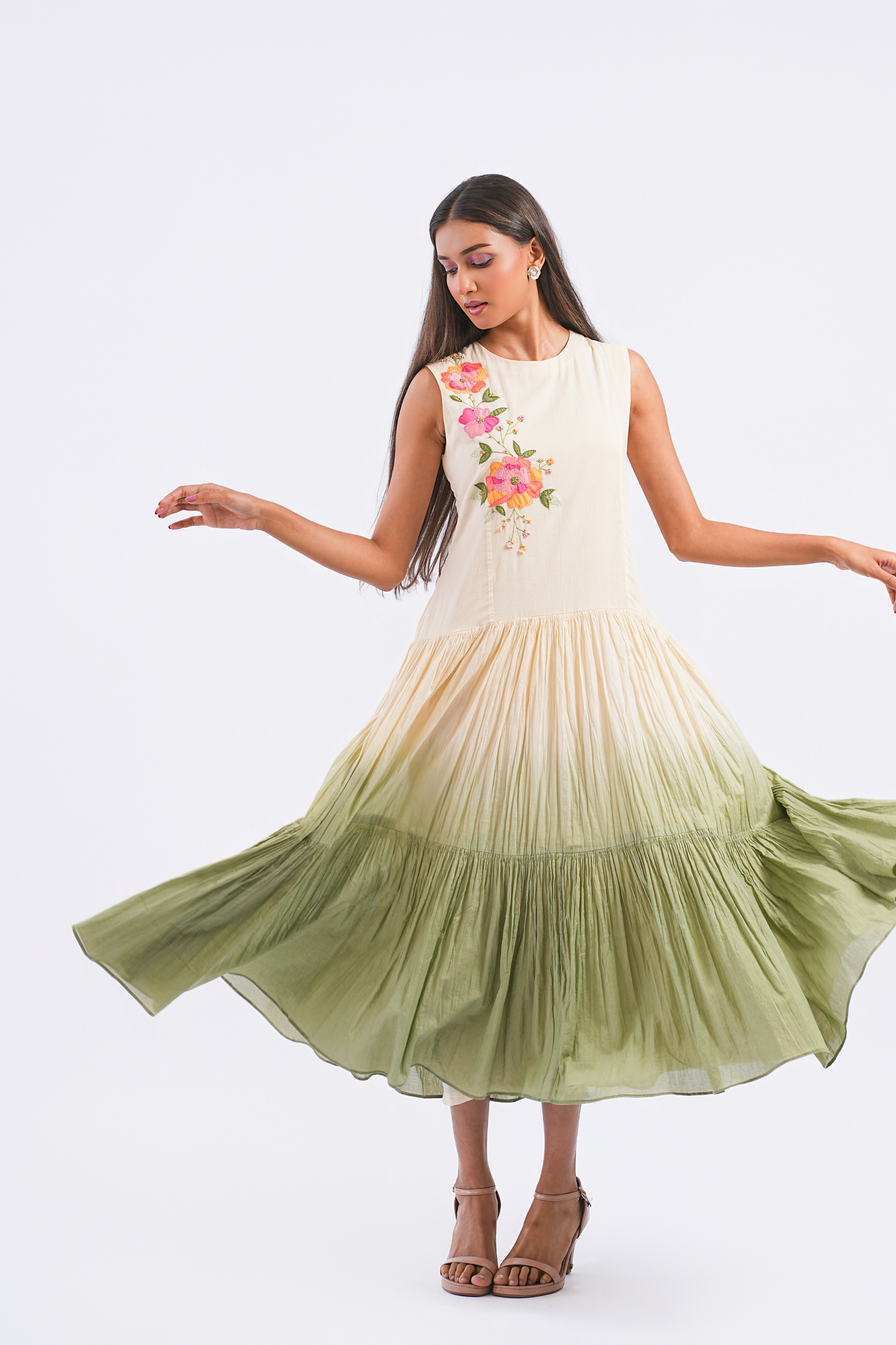 Pistachio Pure Mulmul Dress