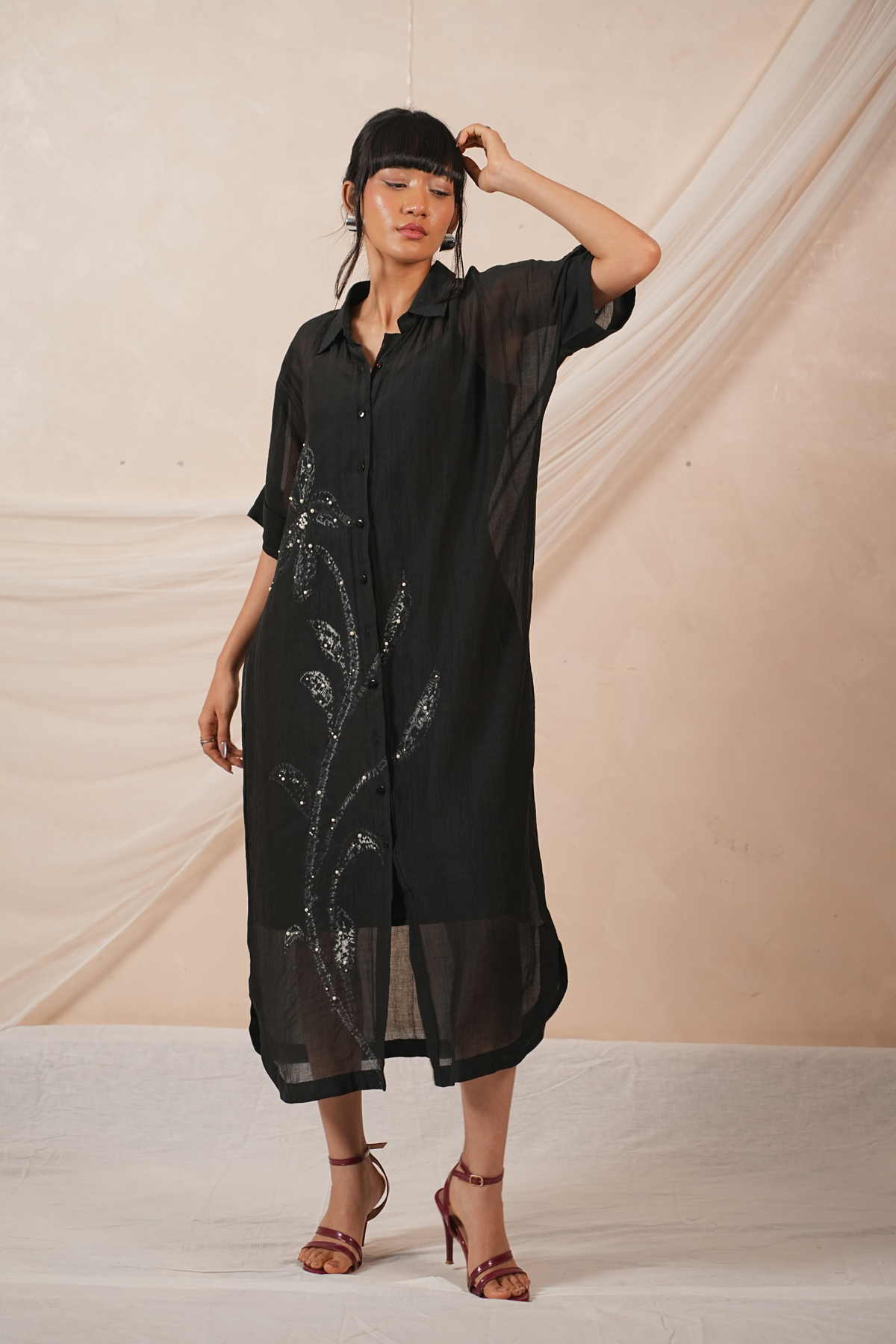 Veil Mul Chanderi Dress