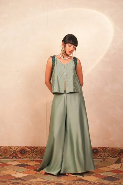 Chandni Chanderi Jacket & Pants Co-Ord Set
