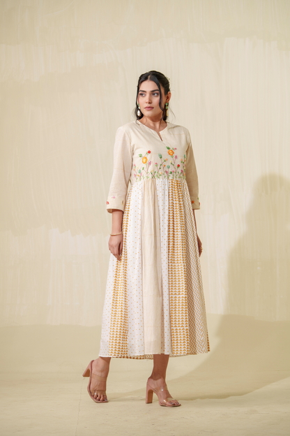 Wheat Fields Pure Cotton Dress